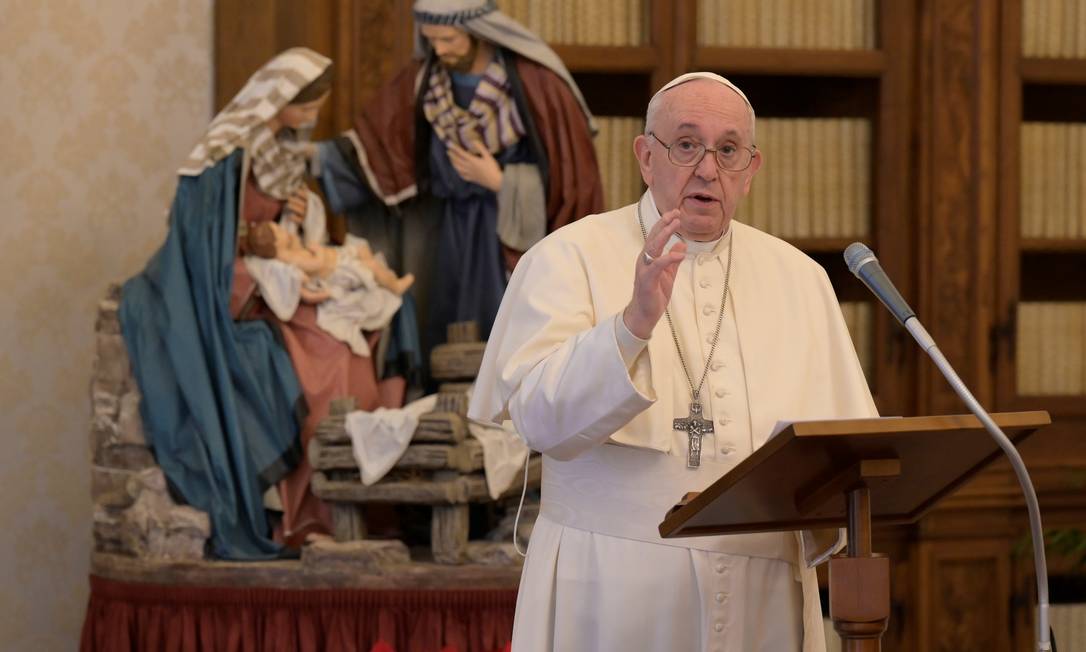 Papa Francisco faz prece pela paz no primeiro dia do ano Foto: VATICAN / VIA REUTERS