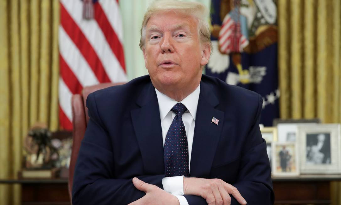 Donald Trump no Salão Oval da Casa Branca, em Washington, em maio de 2020 Foto: Jonathan Ernst / Reuters