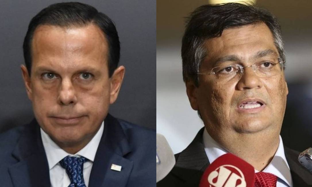 Os governadores João Doria (PSDB-SP) e Flávo Dino (PCdoB-MA) Foto: Agência O Globo
