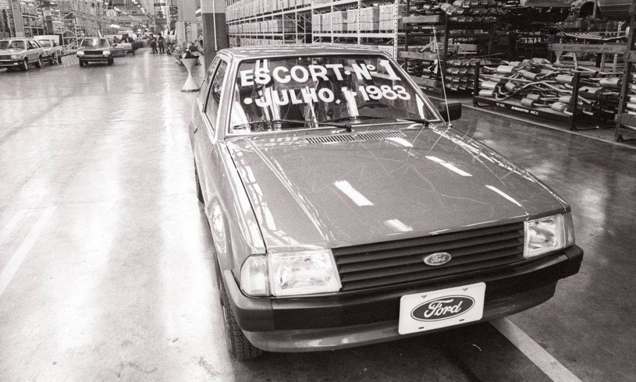 1983 - Escort, “o carro mundial
da Ford”, marcou a modernização da fábrica Foto: Antonio Carlos Piccino / Agência O Globo - 01/07/1983