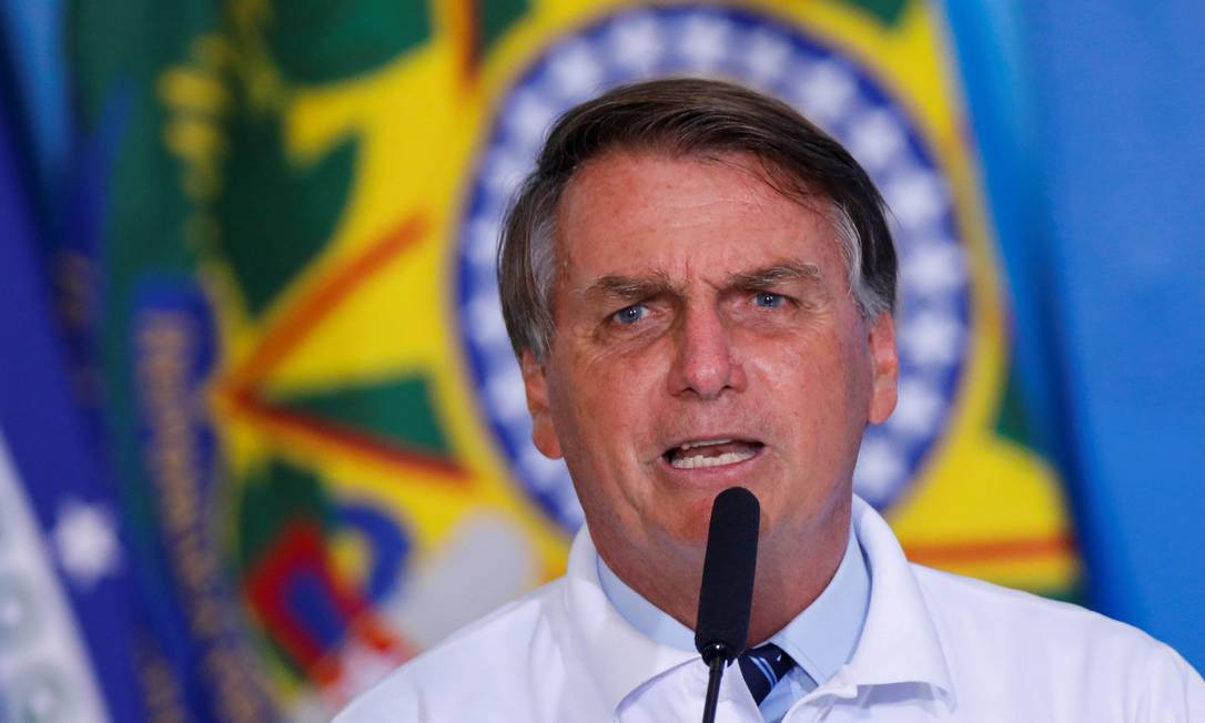 O presidente Jair Bolsonaro, durante cerimônia no Palácio do Planalto Foto: Adriano Machado/Reuters/12-01-2021