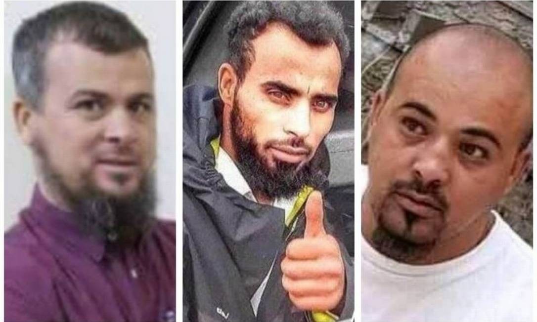Mohammed al-Kani, o salafista (à esquerda), e os dois principais assassinos, Mohsen e Abdul-Rahim Foto: Reprodução