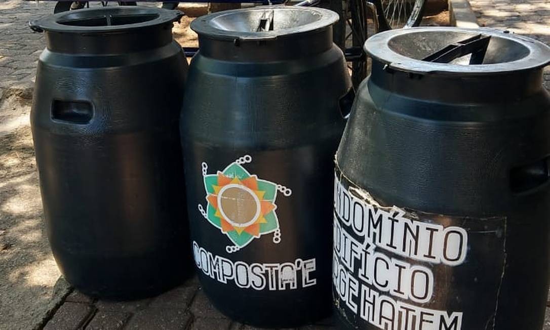 O lixo orgânico é reservado em recipientes próprios Foto: Divulgação