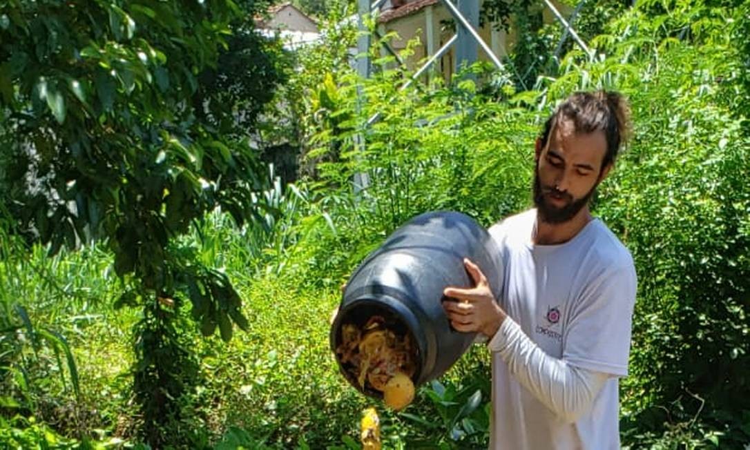 William Hester é engenheiro ambiental, e abriu empresa para compostagem de lixo orgânico Foto: Divulgação