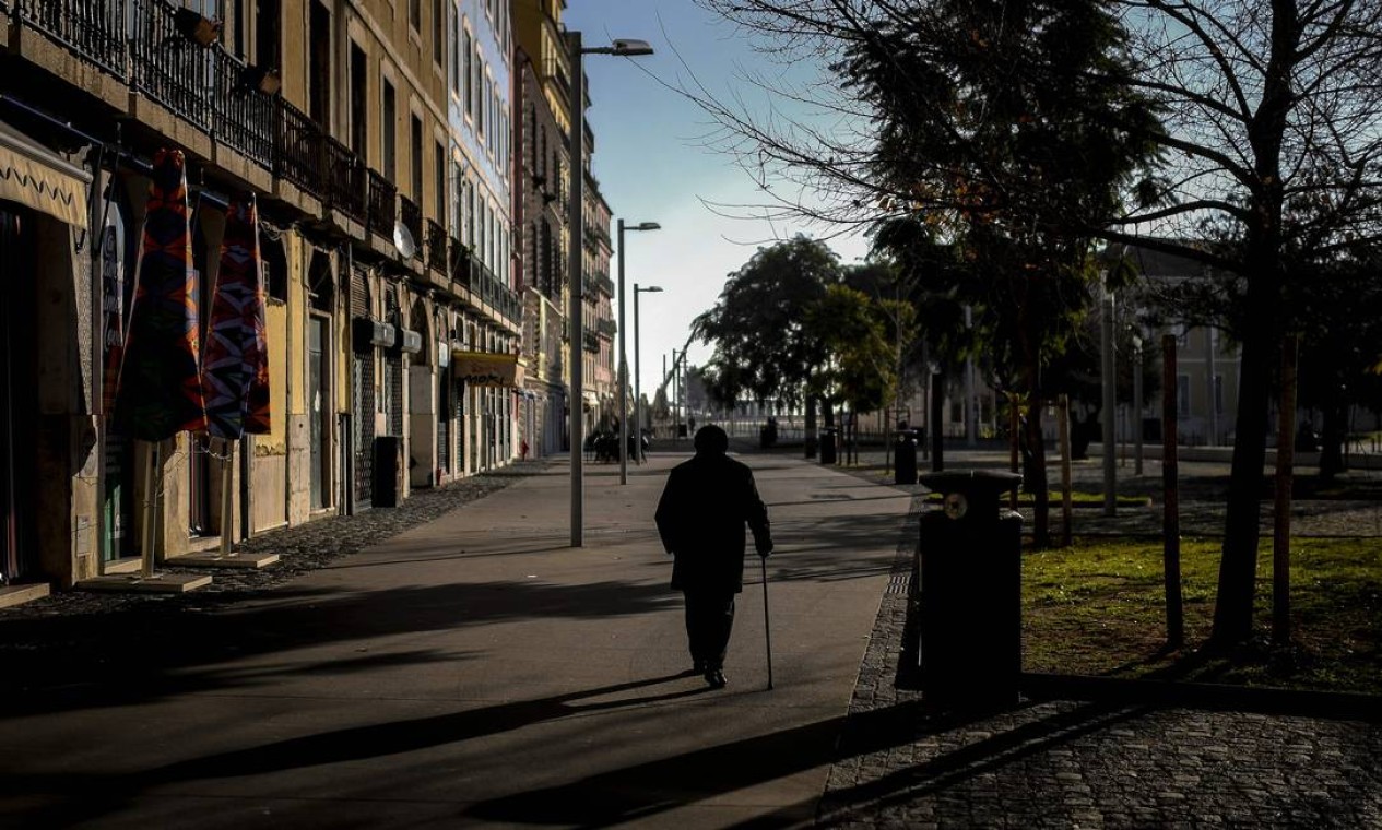 Pontos turísticos de Portugal ficam vazios com nova quarentena Foto: PATRICIA DE MELO MOREIRA / AFP