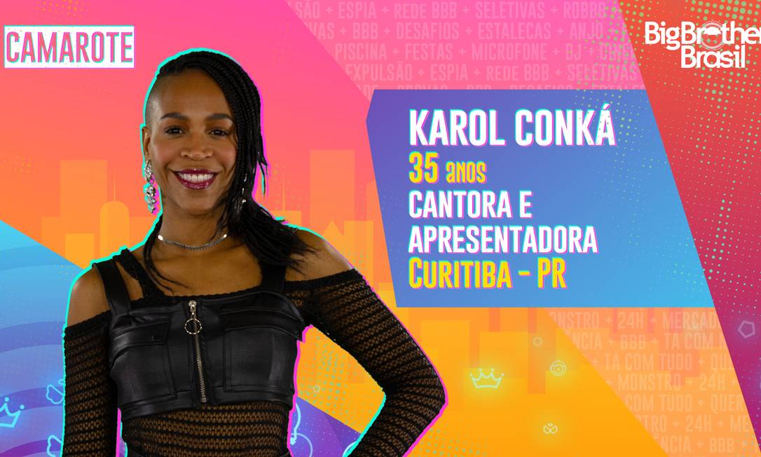 A rapper Karol Conká, uma das participantes do BBB21 Foto: Divulgação