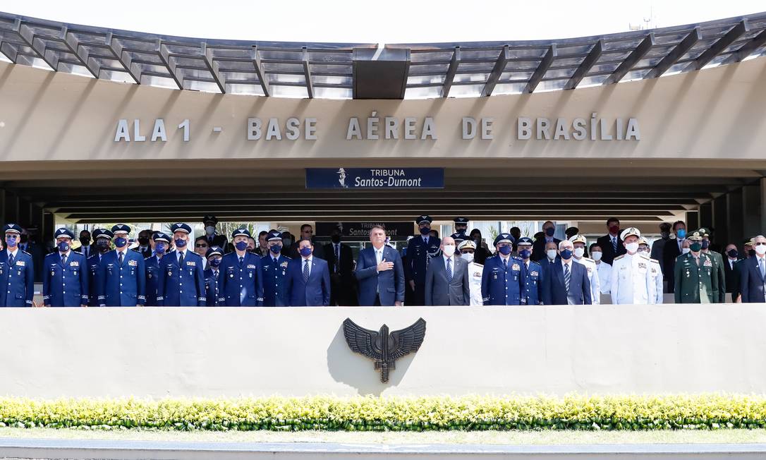 Cerimônia do 80º aniversário do Comando da Aeronáutica, em janeiro Foto: Alan Santos / Agência O Globo