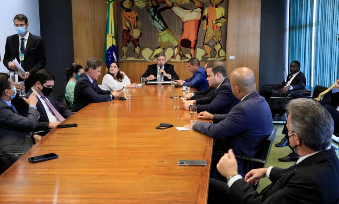 Primeira reunião de líderes do novo presidente da Câmara, Arthur Lira (PP-AL) Foto: Câmara dos Deputados