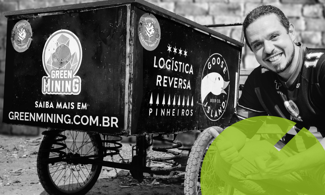 Rodrigo Oliveira, cofundador e CEO da Green Mining: empresa coleta 120 toneladas de lixo por mês. Foto: Divulgação