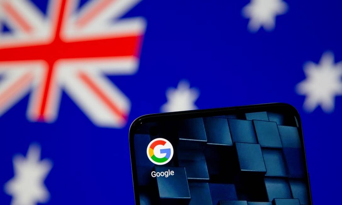 Google e a bandeira da Austrália: lobby contra lei Foto: DADO RUVIC / REUTERS