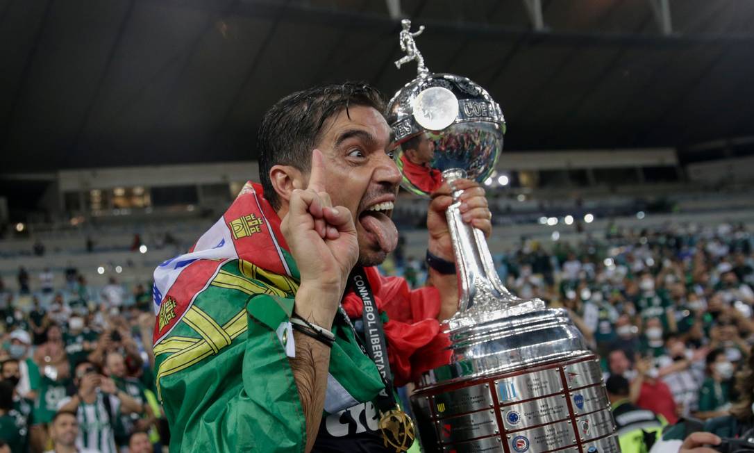 Abel Ferreira ganhou a Libertadores pelo Palmeiras Foto: RICARDO MORAES / AFP