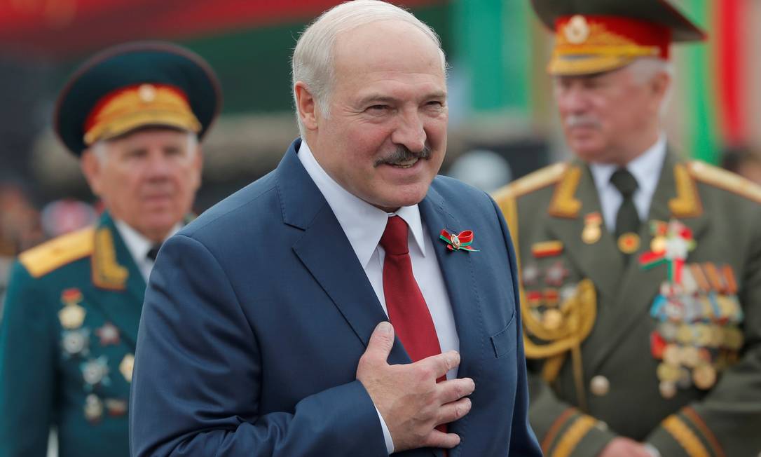 Alexander Lukashenko, presidente da Bielorrússia, em celebrações pelo Dia da Independência, em julho de 2020 Foto: Vasily Fedosenko / Reuters