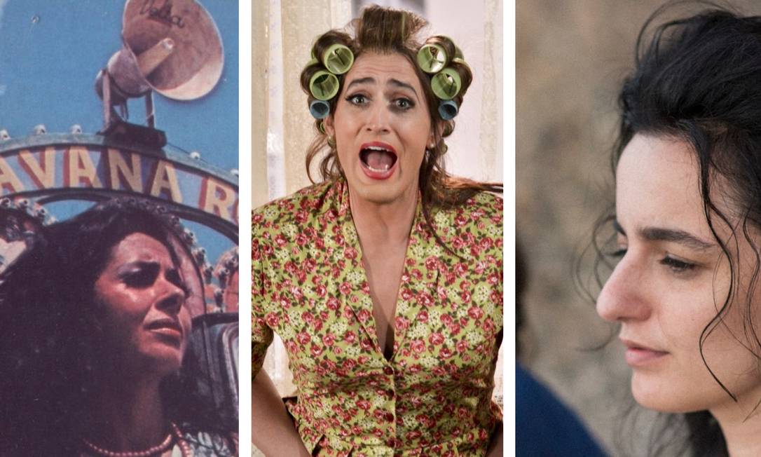 Cenas dos filmes "Bye bye Brasil" (à esquerda), "Minha mãe é uma peça" e "A vida invisível" Foto: Colagem de fotos de divulgação