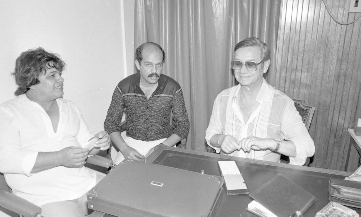 Castor de Andrade no escritório do Bangu Foto: Eurico Dantas 20/7/1984