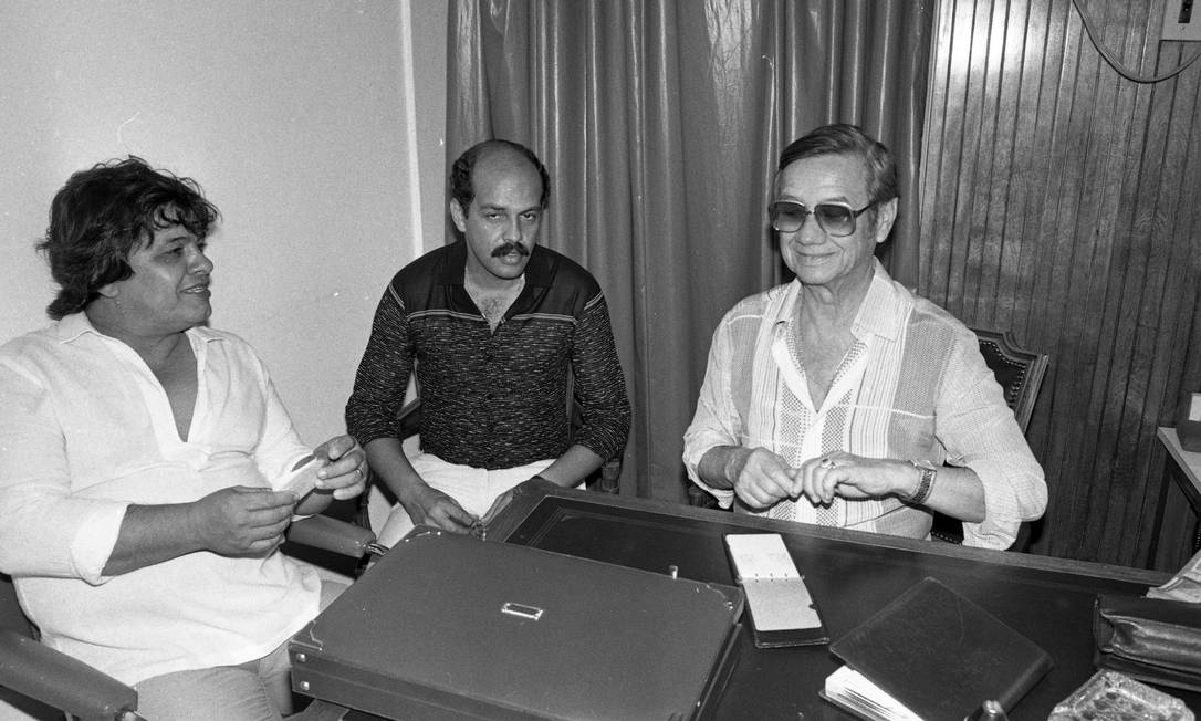 Castor de Andrade no escritório do Bangu Foto: Eurico Dantas 20/7/1984