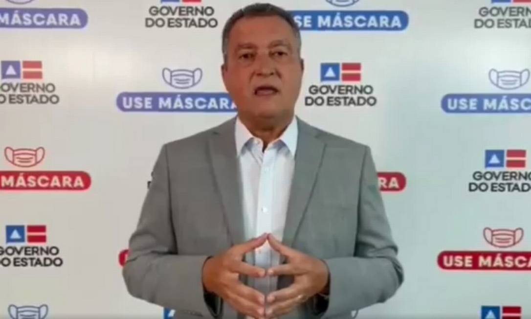 Rui Costa, governador da Bahia, anuncia toque de recolher no estado. Foto: Reprodução/Facebook
