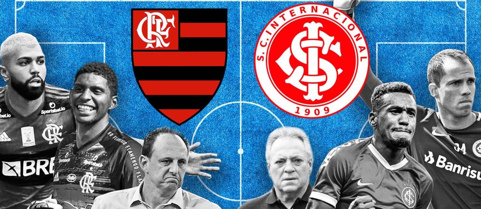 Raio-X dos gols sofridos: com desfalques, Flamengo e Internacional acertam defesas para 'final' do Brasileiro Foto: Editoria de Arte 