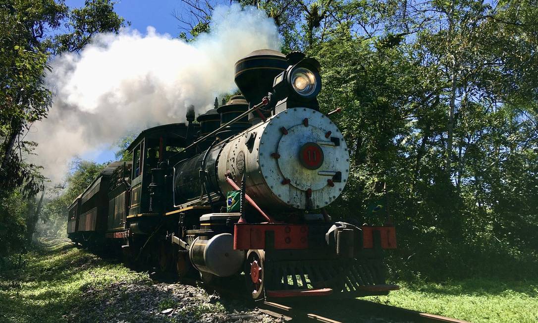 A locomotiva de 1884 recuperada para o fazer o circuito do Trem Caiçara, entre Morretes e Antonina, no litoral do Paraná Foto: ABPF / Divulgação
