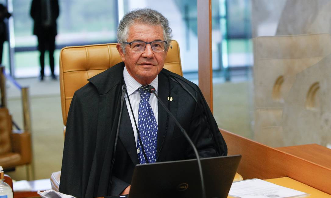 Ministro Marco Aurélio Mello na cadeira de decano do STF Foto: Fellipe Sampaio/SCO/STF 