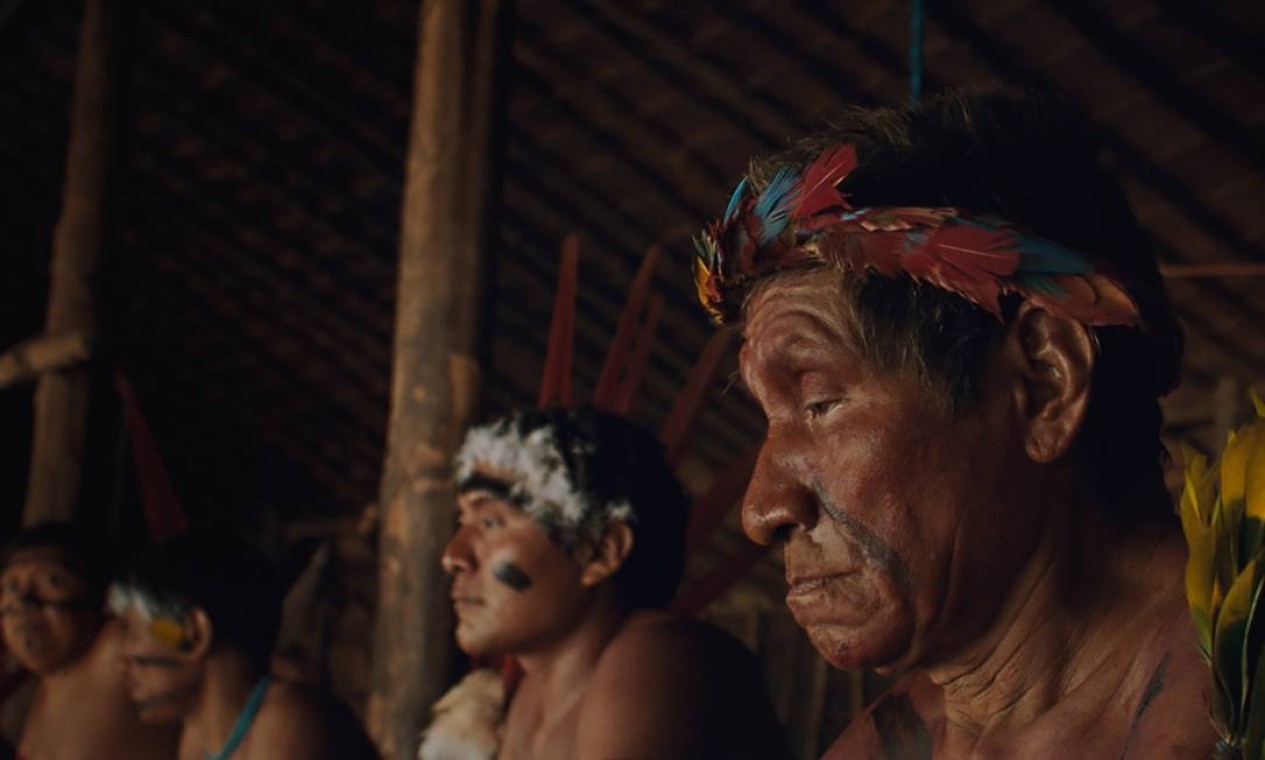 Pajé da etnia Yanomami na aldeia Watoriki, onde foi gravado o longa 'A última floresta' Foto: Divulgação