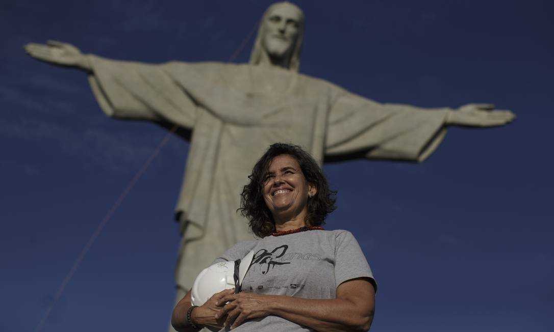 A arquiteta Cristina Ventura é a responsável pelas obras de restauro no Cristo Redentor Foto: Márcia Foletto / O Globo