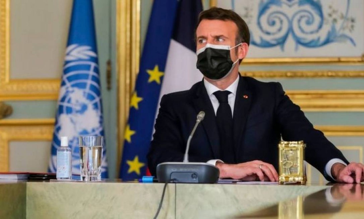 Presidente francês, Emmanuel Macron, recebeu o imunizante em maio Foto: Getty Images