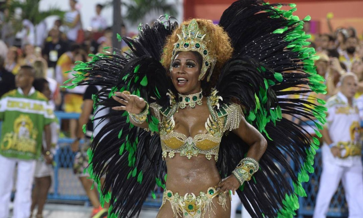 Tuane foi musa do Império Serrano, pela Série A do carnaval carioca Foto: Diego Mendes / Agência O Globo 06/02/2016