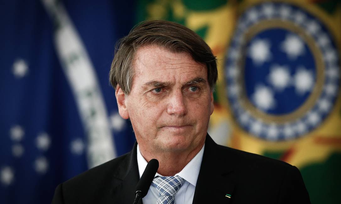 O presidente Jair Bolsonaro participa de cerimônia no Palácio do Planalto Foto: Pablo Jacob/Agência O Globo/10-03-2021