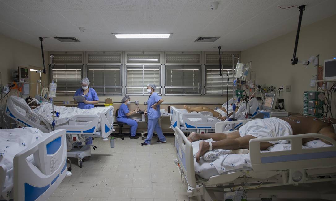 UTI do Hospital das Clínicas de Ribeirão Preto Foto: Edilson Dantas/Agência O Globo/18-03-2021