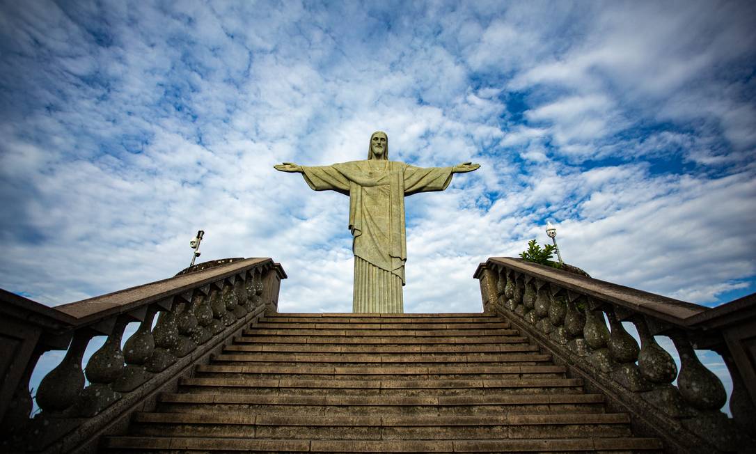 O Cristo Redentor Foto: Hermes de Paula / Agência O Globo / 25-02-2021