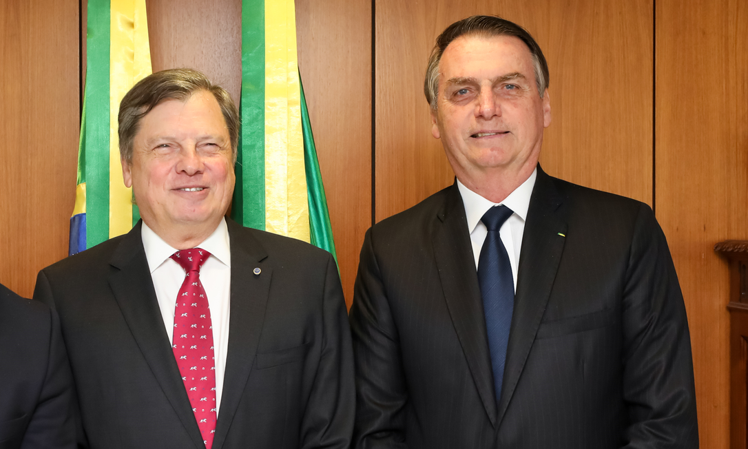 Embaixador Luis Fernando Serra no Palácio do Planalto com Jair Bolsonaro Foto: Marcos Corrêa/PR