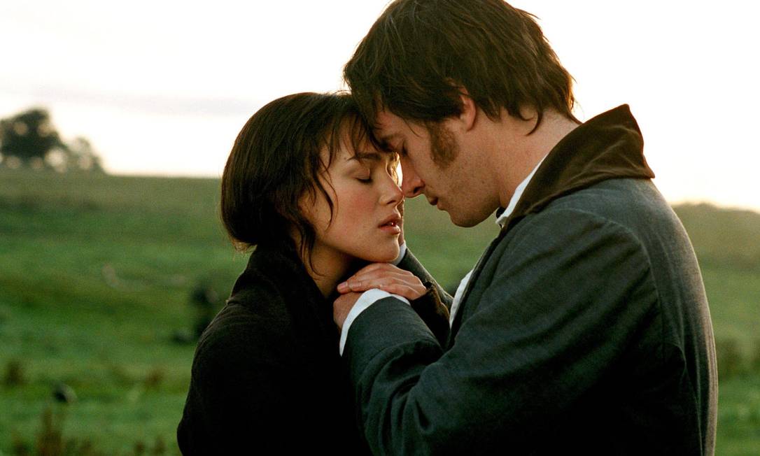 Keira Knightley e Matthew Macfadyen em cena do filme "Orgulho e preconceito", baseado no segundo romance de Jane Austen. Foto: Divulgação