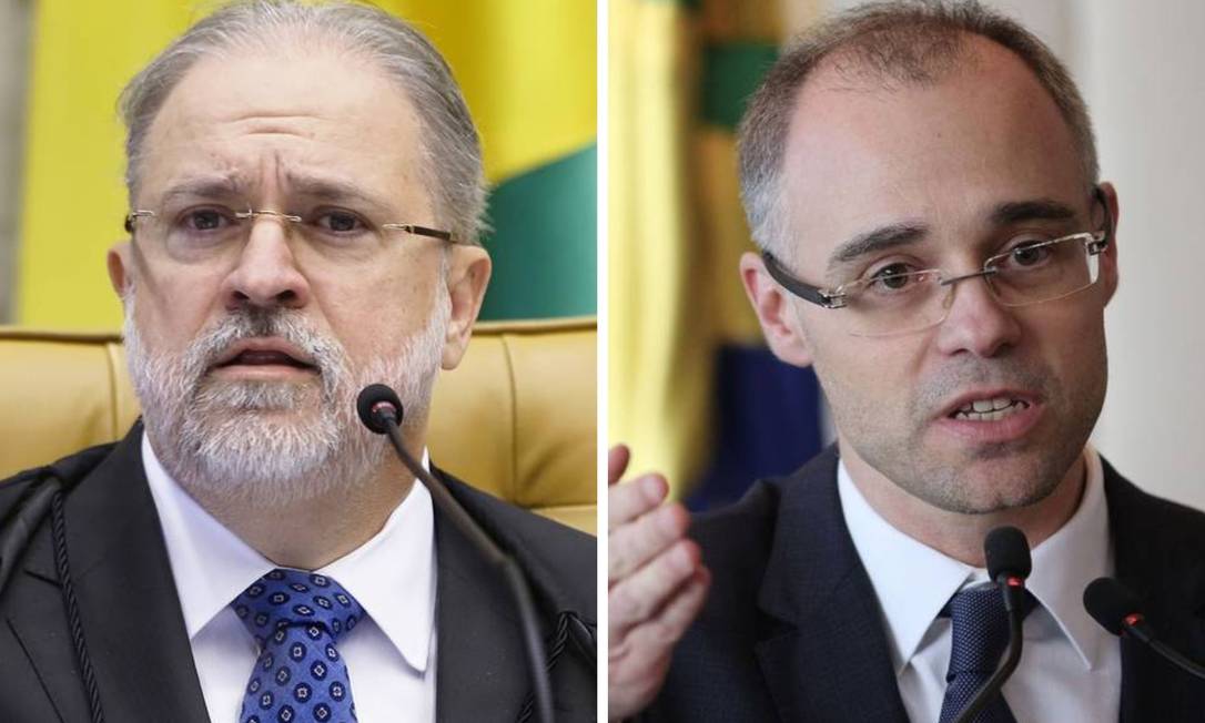 Augusto Aras, procurador-geral da República, e André Mendonça, advogado-geral da União: os dois visam vaga no STF Foto: Agência O Globo