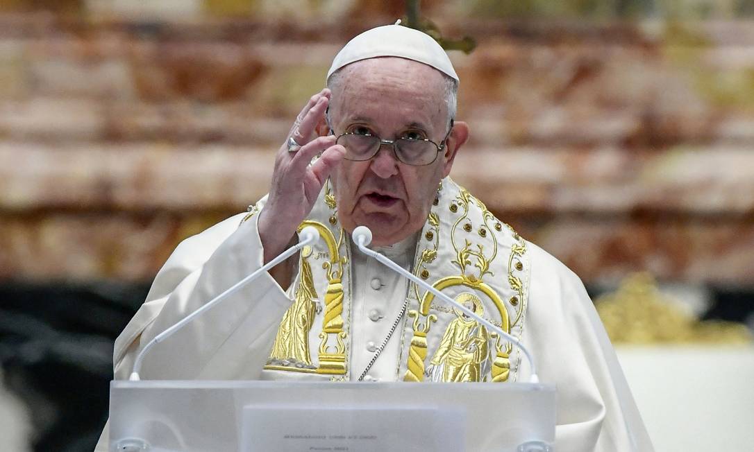 Papa Francisco celebra missa de Páscoa Foto: FILIPPO MONTEFORTE / AFP