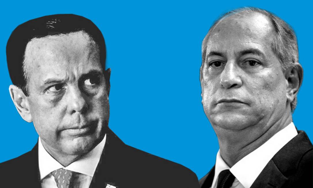 O governador João Doria e o ex-ministro Ciro Gomes Foto: Arte O Globo