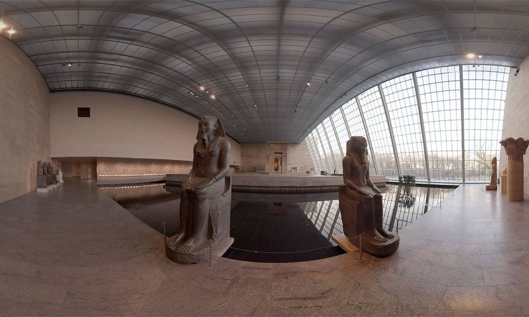 Tour virtual em 360 graus no Templo de Dendur, na galeria egípcia no Metropolitan Museum of Art, em Nova York Foto: The Met / Divulgação