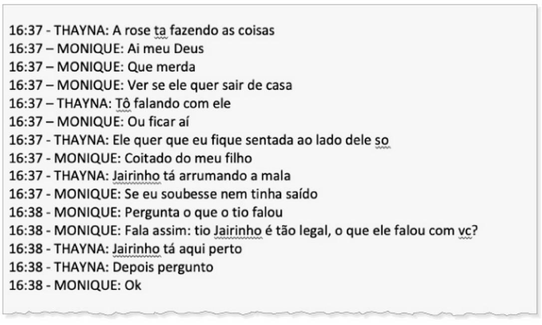 Monique diz "coitado do meu filho", após Thayna contar que Henry queria que a babá ficasse a seu lado Foto: Reprodução