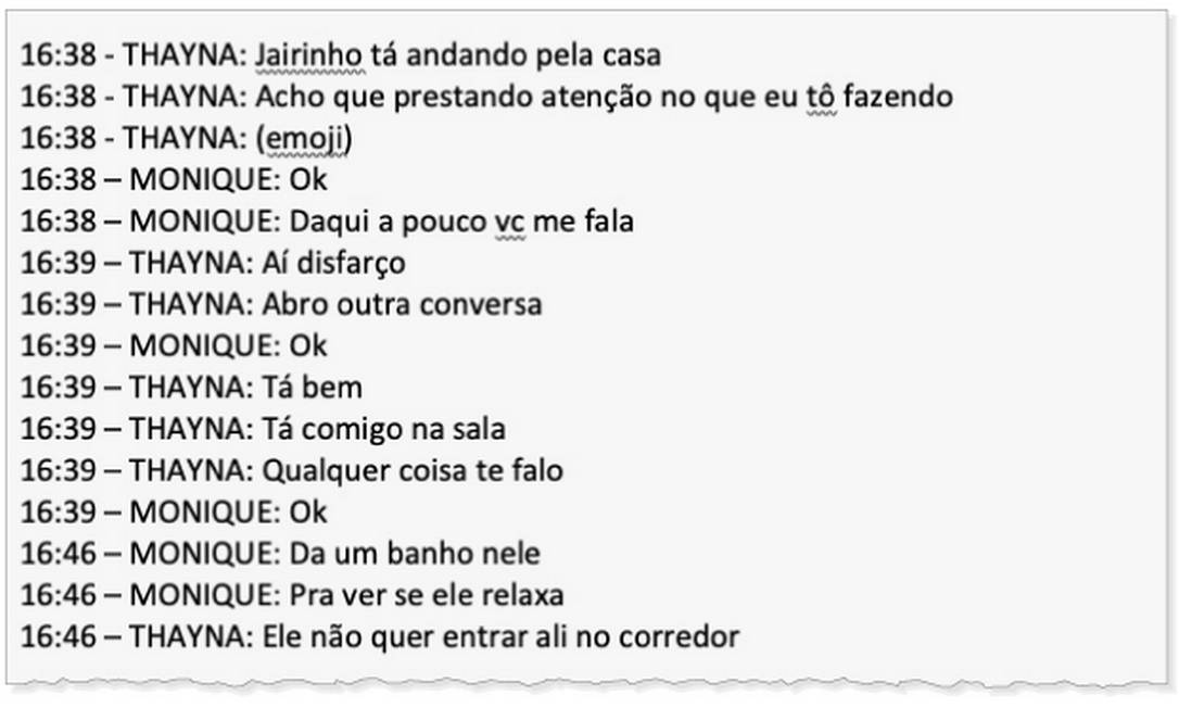 Monique pede a babá para dar um banho no menino, mas Thayna responde que Henry "não quer entrar ali no corredor" Foto: Reprodução