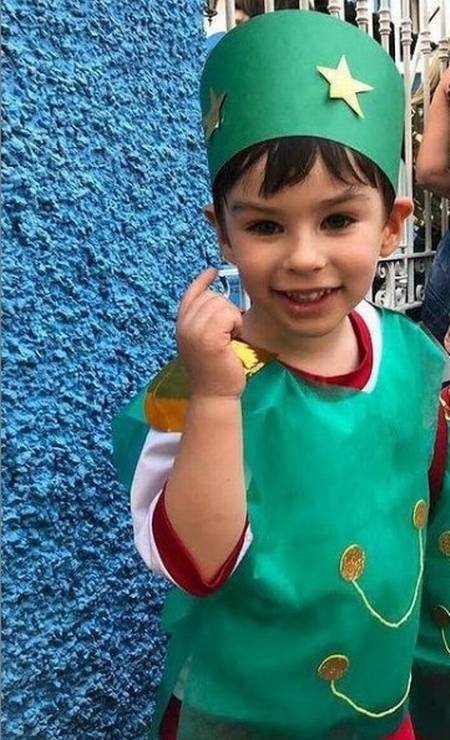 Henry Borel, de 4 anos, fantasiado em um momento feliz na escola Foto: Reprodução/Instagram