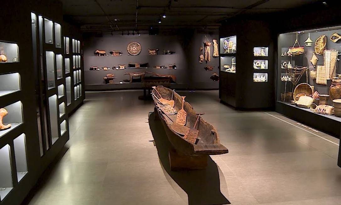 Interior do Museu de Arte Indígena, em Curitiba Foto: Reprodução/Youtube