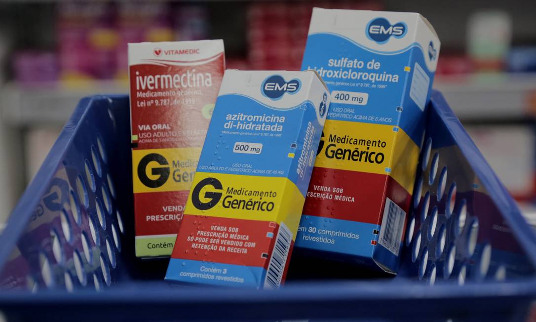 Venda de remédios do chamado "kit Covid" Foto: Dirceu Portugal/Fotoarena / Agência O Globo