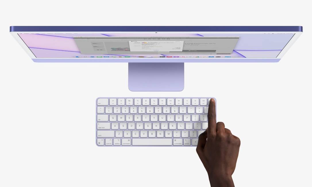 Apple lança teclado com reconhecimento de digital. A intenção é tornar mais fácil fazer login com segurança e compras. Foto: Divulgação