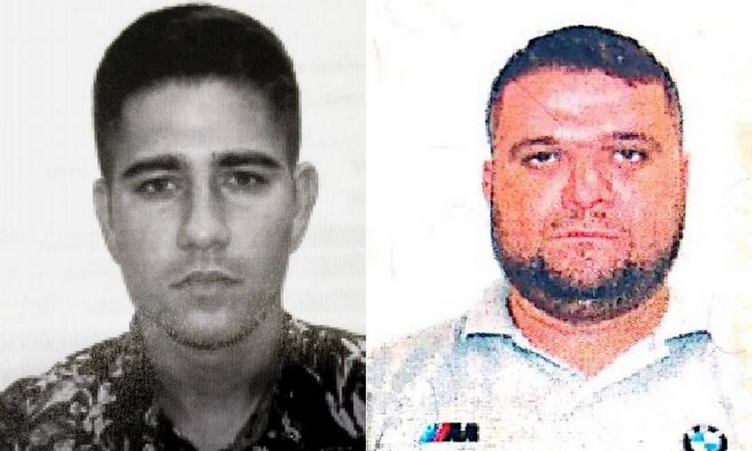 Os PMs Bernardino e Machado: presos pelos homicídios cometidos pela milícia Foto: Reprodução
