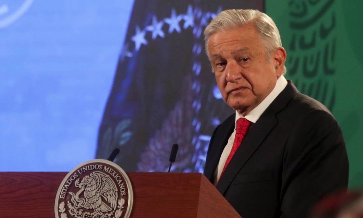 O presidente do México, Andrés Manuel López Obrador, aproveitou sua participação na cúpula para propor ao governo de Joe Biden uma parceria que una combate ao aquecimento global com migração Foto: HENRY ROMERO / REUTERS