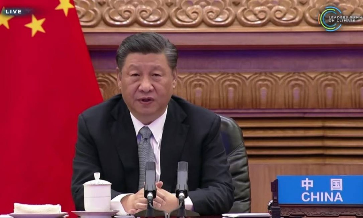 Xi Jinping, presidente da China, promete neutralidade do carbono até 2060 Foto: Reprodução