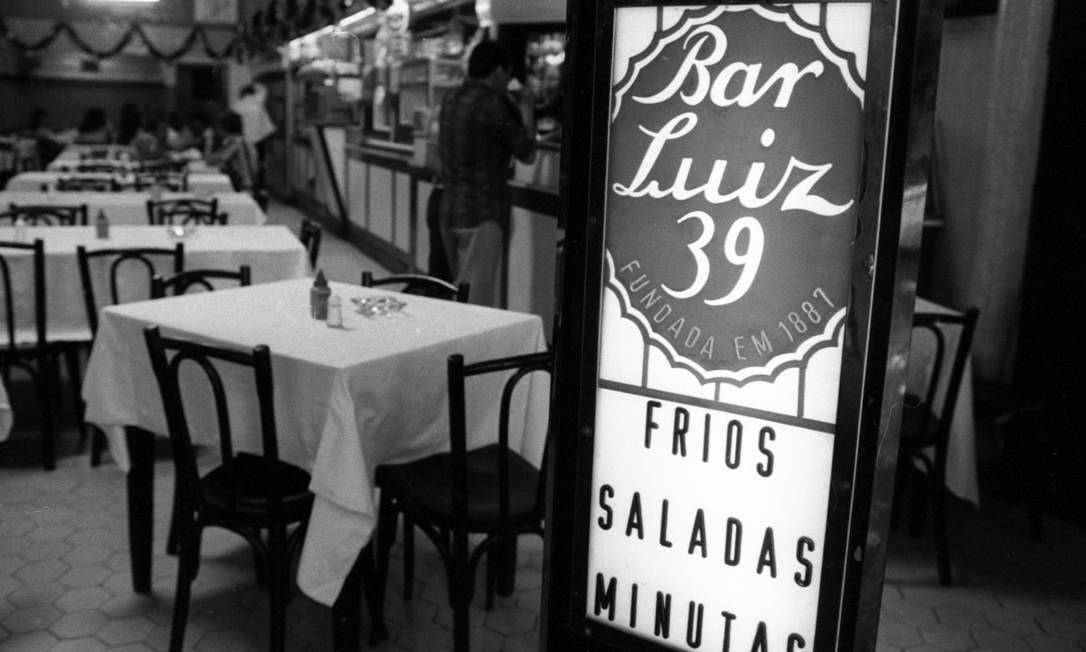 O bar Bar Luiz, em um registro de 1978 Foto: Eurico Dantas