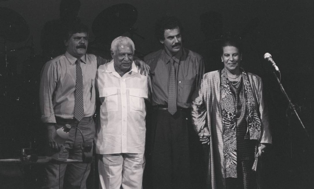 Show da família Caymmi no Scala II: Dori, Dorival, Danilo Caymmi e Nana Caymmi Foto: Chico Ybarra / Agência O Globo - 27/08/1987