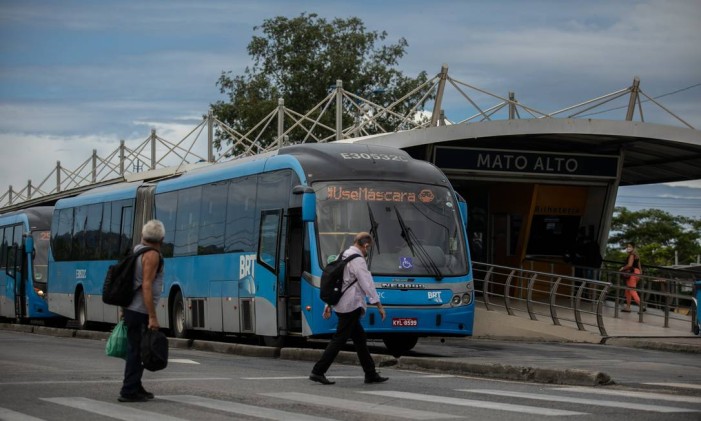 Estação de BRT na Zona Oeste do Rio de Janeiro Foto: Brenno Carvalho / Agência O Globo