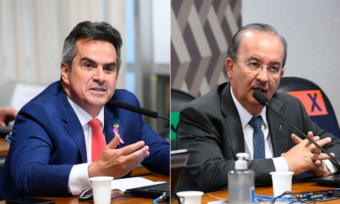 Os senadores Ciro Nogueira (PP-PI), à esq. e Jorginho Mello (PL-SC) Foto: Agência Senado