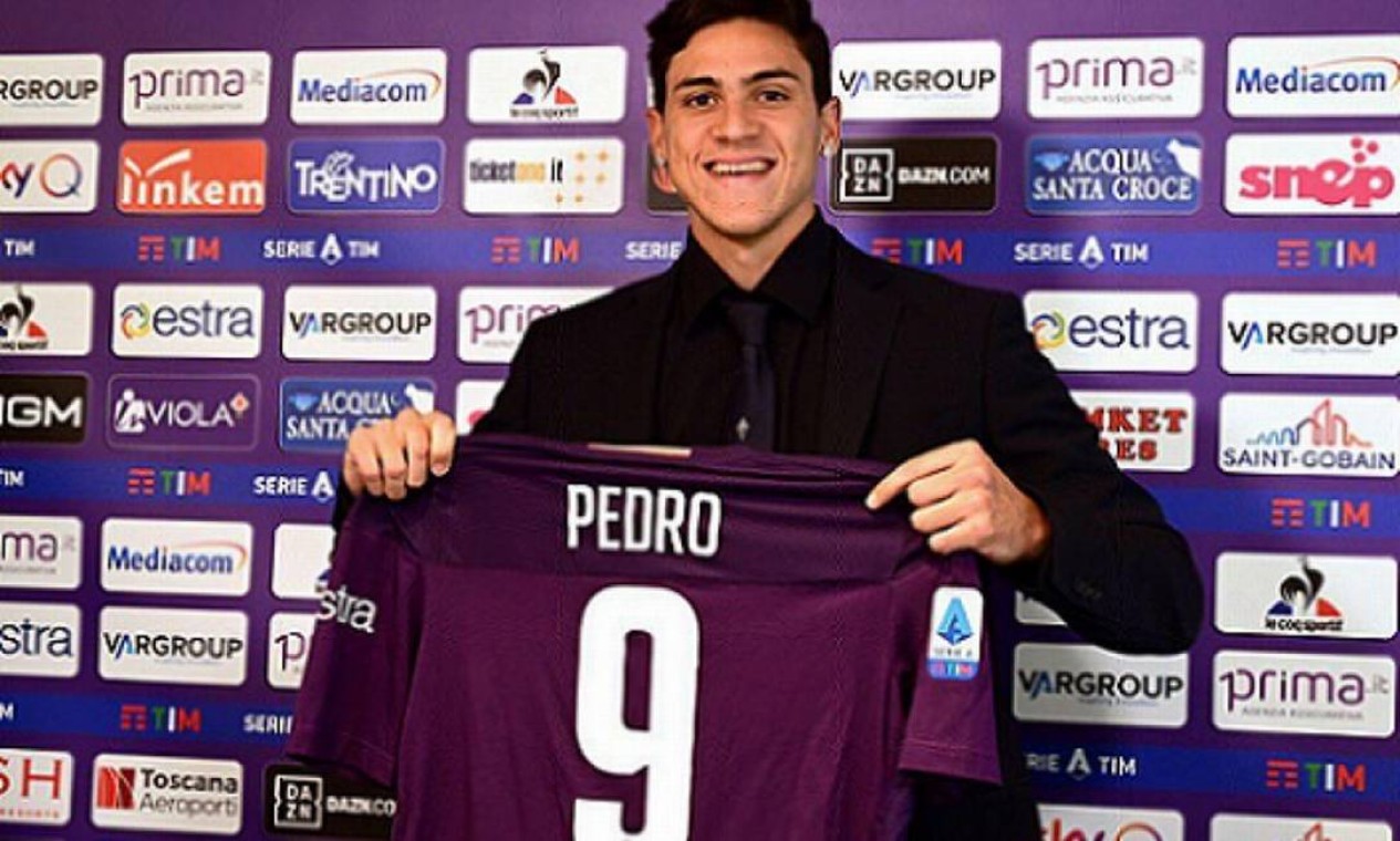 Pedro foi para a Fiorentina em 2019 e o tricolor faturou R$ 36,5 milhões Foto: Reprodução